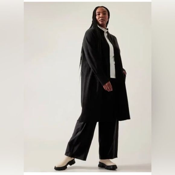 NWT Athleta Spirit Wool Cashmere Blend Wrap. . Black. Size Large OP 259.00 - Picture 5 of 10